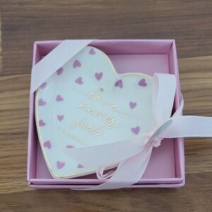 Eccolo Pink Gift Trinket Dish with White Ribbon